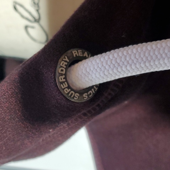 SuperDry- Mens Burgundy Trophy Hood Logo Hoodie Sz.Small - Picture 10 of 15